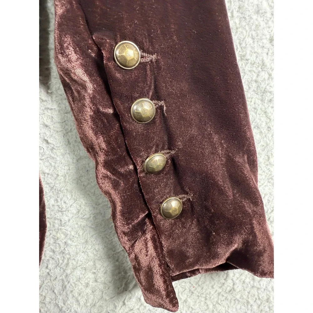 Free People Yesterdays Muse Velvet Chocolate Jacket Blazer Womens XS